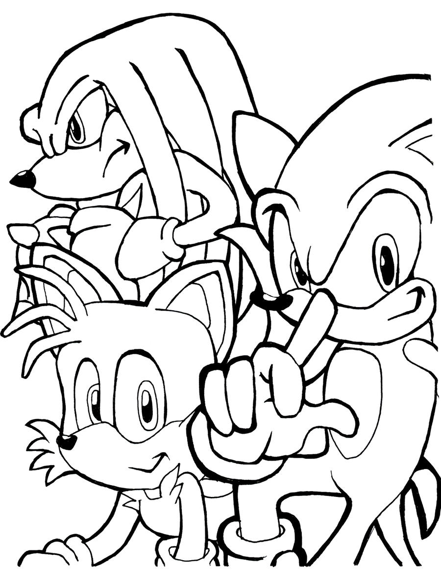 tails and shadow coloring pages - photo #13