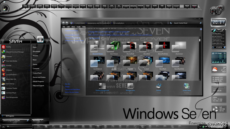 Windows 7 themes 3d fully customized 2011 free download pc