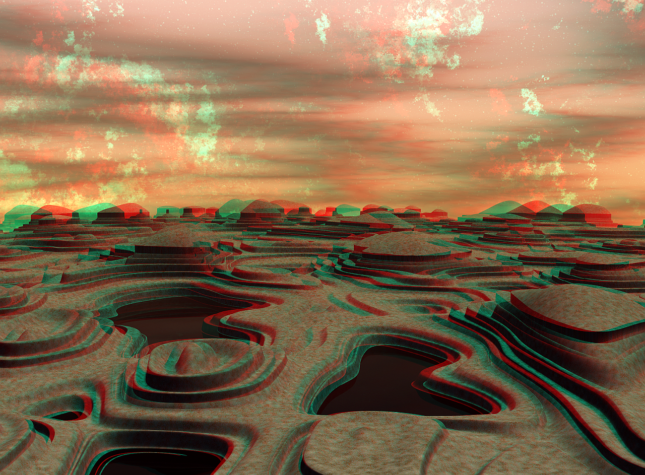 Hypothetical Planet Anaglyph by Osipenkov on @DeviantArt 