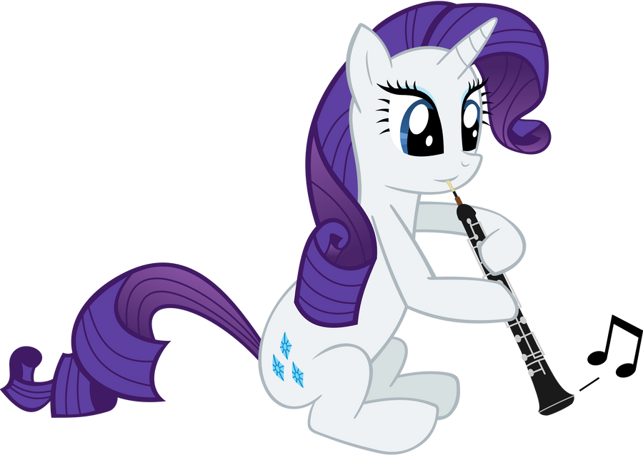 Pony playing the oboe