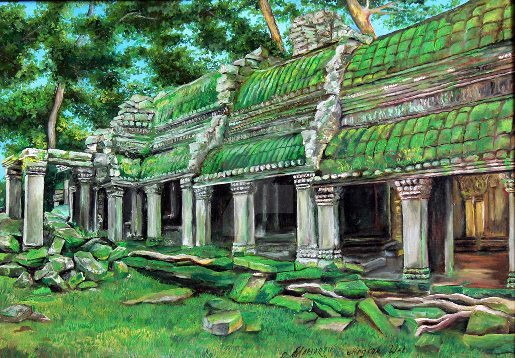 Angkor watt ruins