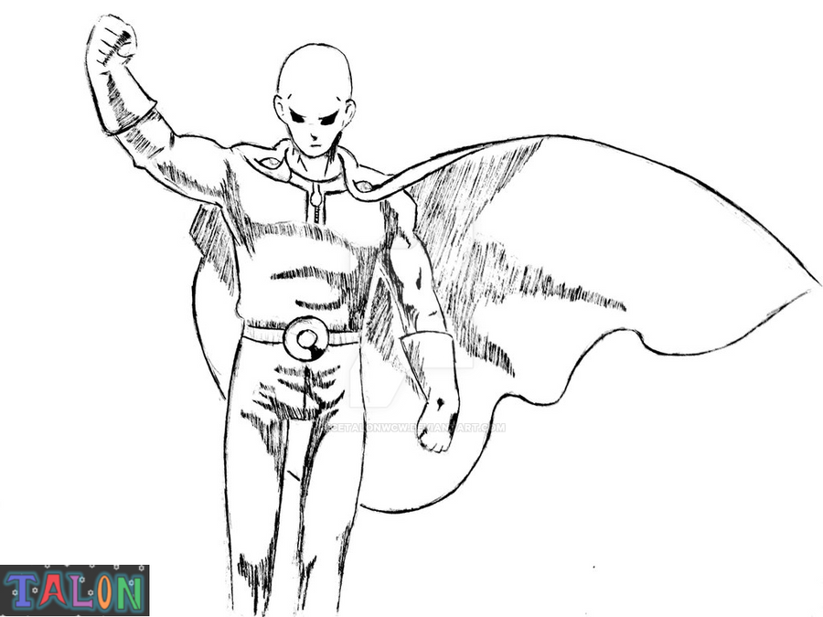 One Punch Man Coloring Pages 2