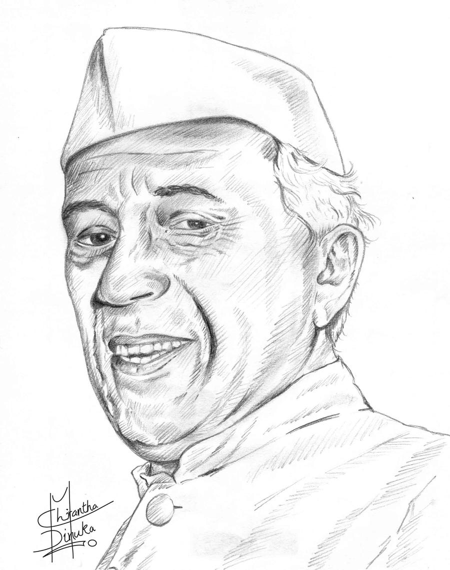 Javaharlal Nehru Drawing by Chirantha on DeviantArt