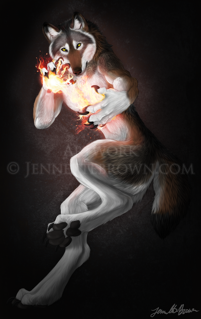 Fire Wolf by sugarpoultry on DeviantArt