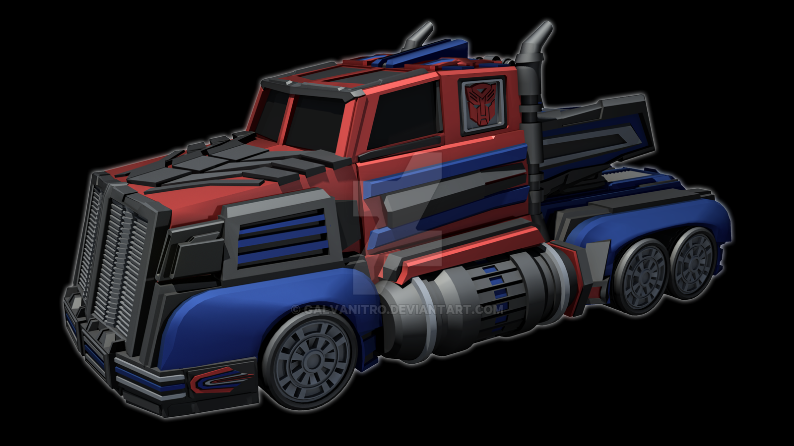 Firestorm Optimus Prime - Truck Mode by Galvanitro on DeviantArt