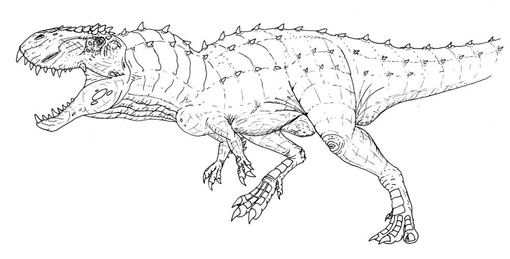 kleurplaat jurassic world dilophosaurus ausmalbild