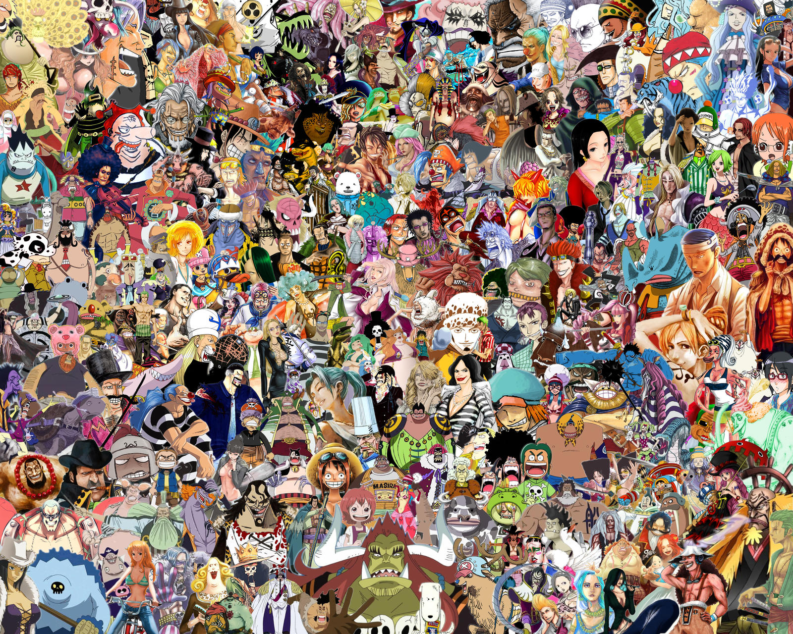 One Piece Character Collage 3 by wood5525 on DeviantArt